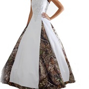 Camo Print on Wedding Dress