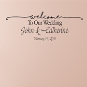 Decal on Wall at Wedding