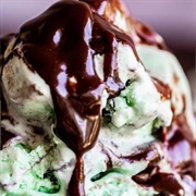 Mint Chocolate Chip Ice Cream Sundae