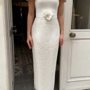 Flower-Shaped Beads on Skirt