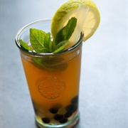 Witch's Brew Boba Tea With Cherry Boba