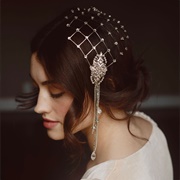 Metal Beaded Juliet Cap (No Veil)