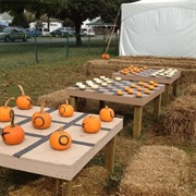 Play Pumpkin Checkers or Tic Tac Toe