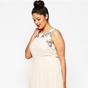 Floral Embroidery Neckline Edging