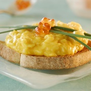 Salmon Roe Scrambled Eggs