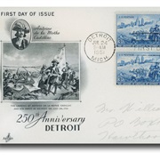 First Day Cover the 250th Anniversary of the Landing of Cadillac
