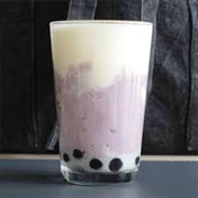 Taro Boba Tea With Sugarplum Boba