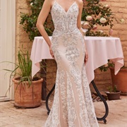 Beaded Embroidery on Wedding Dress
