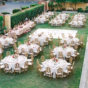 Wedding Reception With Round Tables