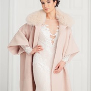 Wedding Coat With Fur Collar