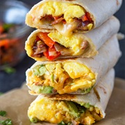 Scrambled Egg Naan Wrap