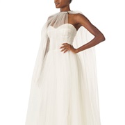 Cape Draped to Side (One-Shoulder Effect)