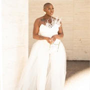 Asymmetrical Feathers Up From Bodice