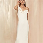 Asymmetrical Cowl Neck Dress