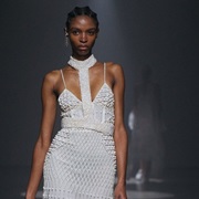 Beaded Harness Collar on Dress