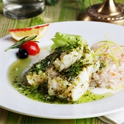 Pesto-Crusted Pollock