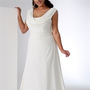 Cowl Neck Wedding Dress