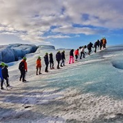 Hike Up the Solheimjokull Glaicer