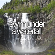 Swim Under a Waterfall