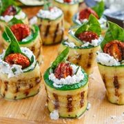 Zucchini Rolls With Cheese