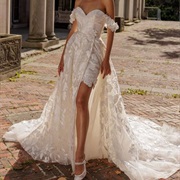 Ultra-High Slit With Miniskirt Under