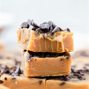 Pumpkin Peanut Butter and Chocolate Chip Fudge