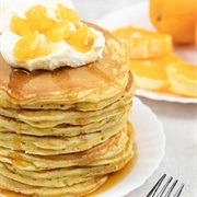 Pancakes With Orange Whipped Cream