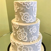 Embroidery Design on Wedding Cake