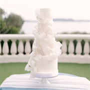 Cascading Ruffles Wedding Cake