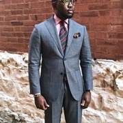 Suit With Patch Pockets