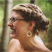 Flower Sprigs in Bride's Hair