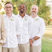 Groomsmen in Shirtsleeves (No Jacket or Tie)