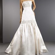 Knife Pleats in Wedding Dress Skirt