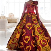 Ankara Fabric Wedding Dress