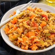 Soy Sauce Carrot Lentil Rice