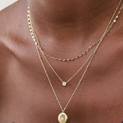 Layered Necklaces on Bride