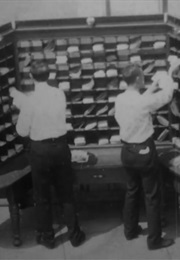 Clerks Casing Mail for Bags, U.S.P.O. (1903)