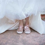 Keds Worn With Wedding Dress