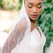 Embroidered Veil for Wedding
