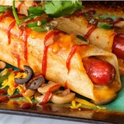 Tortilla Wrapped Hot Dog
