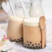Chai Boba Tea With Pawpaw Boba