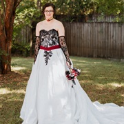 Two-Tone Dress With Third Color Sash