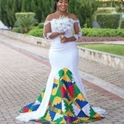 Wedding Dress Using Kente (Not Full Dress)
