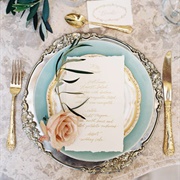 Wedding With Flowers at Each Place Setting
