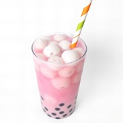 Peppermint Boba Tea With Mango Boba