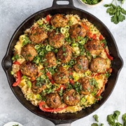 Firecracker Chicken Meatballs With Pineapple Rice
