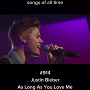 #541 as Long as You Love Me by Justin Bieber Featuring Big Sean