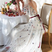 Sash Tied in Bow, Back of Waist