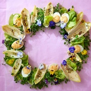 Deviled Eggs and Salad Wreath