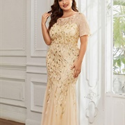 Vine Motif Wedding Dress